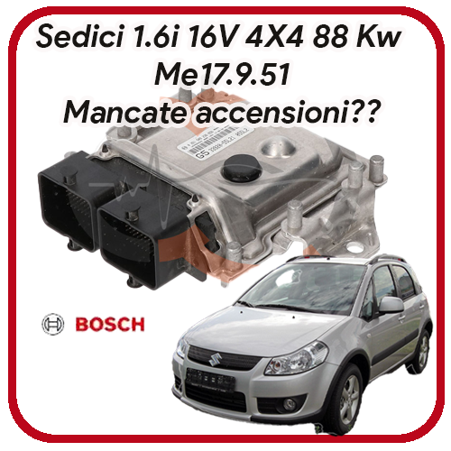 Centralina motore Fiat Sedici 16i 16V Bosch Me17.9.51